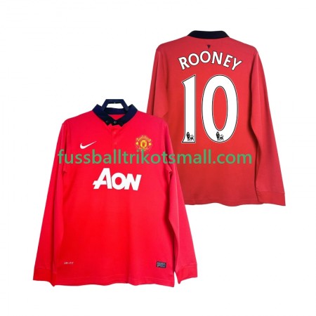 Fußballtrikots Manchester United Rooney 10 2013 2014 Retro Langarm Heimtrikotsatz kaufen